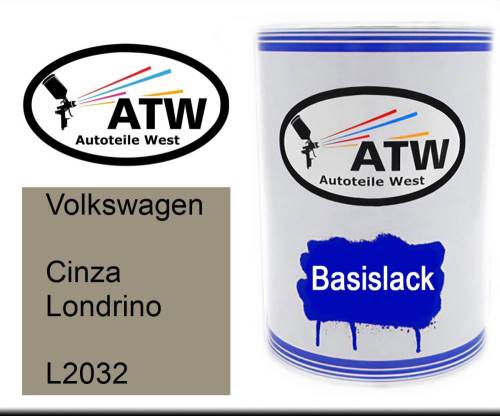 Volkswagen, Cinza Londrino, L2032: 500ml Lackdose, von ATW Autoteile West.